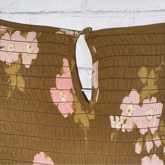 NEW Madewell $148 Smocked-Top Dress in Retro Bouquet LG NWT - Picture 10 of 16